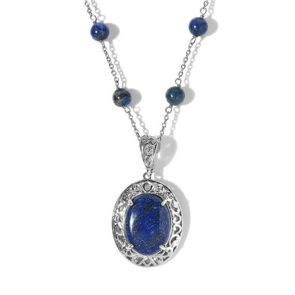 Karis, Not Worn, Lapis Lazuli, Necklace 18", Stamped - Picture 1 of 4